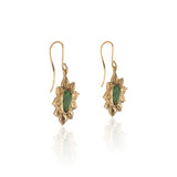 18K Yellow Gold Organic-Shape Rosecut Tourmaline Earrings
