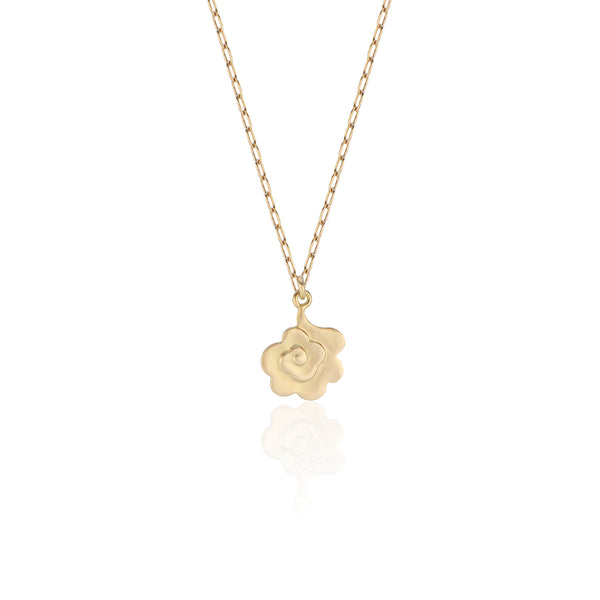 18K Yellow Gold Rain Cloud Pendant Necklace