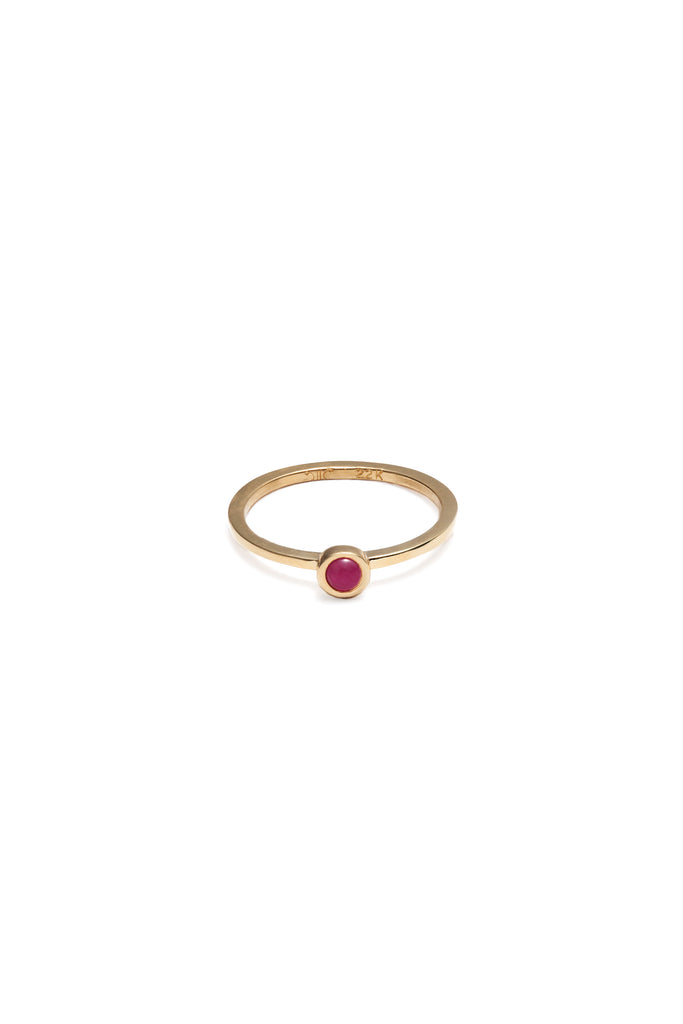 Stackable Bezel Rings with Diamonds, Rubies and Tanzanites in 22k Gold