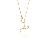 Aquamarine Wire-Wrap Necklace 22k Yellow Gold