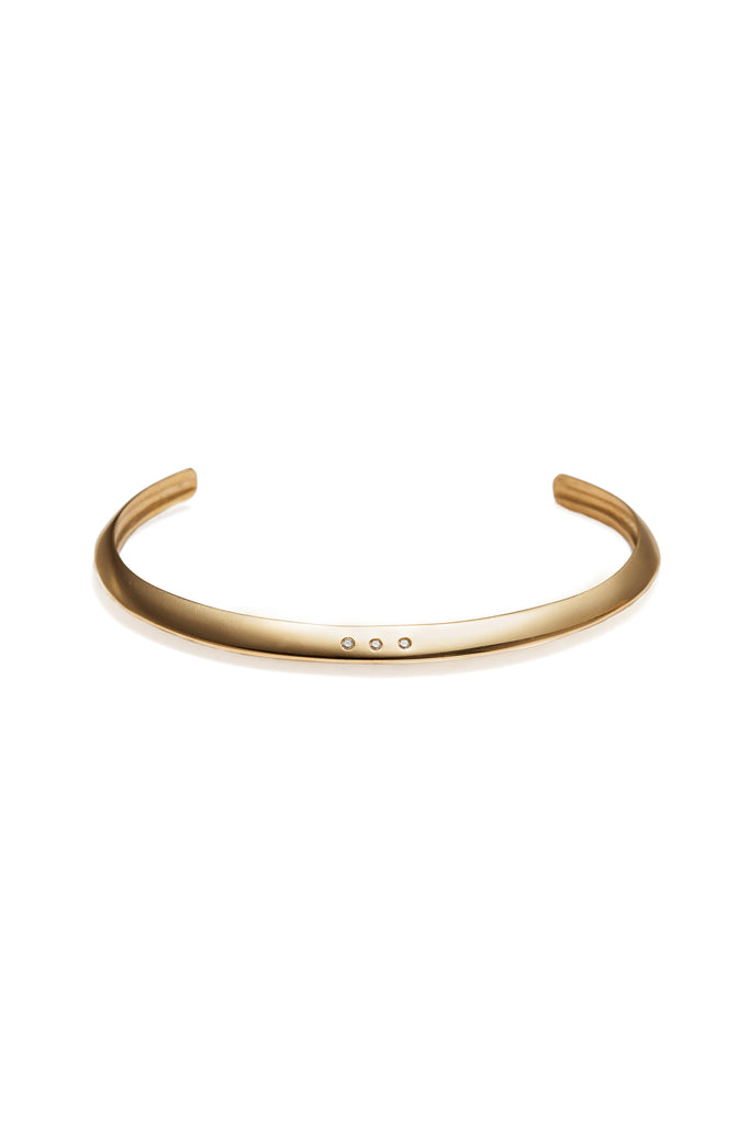 22k Gold Cuff Bracelet with Diamond Melee